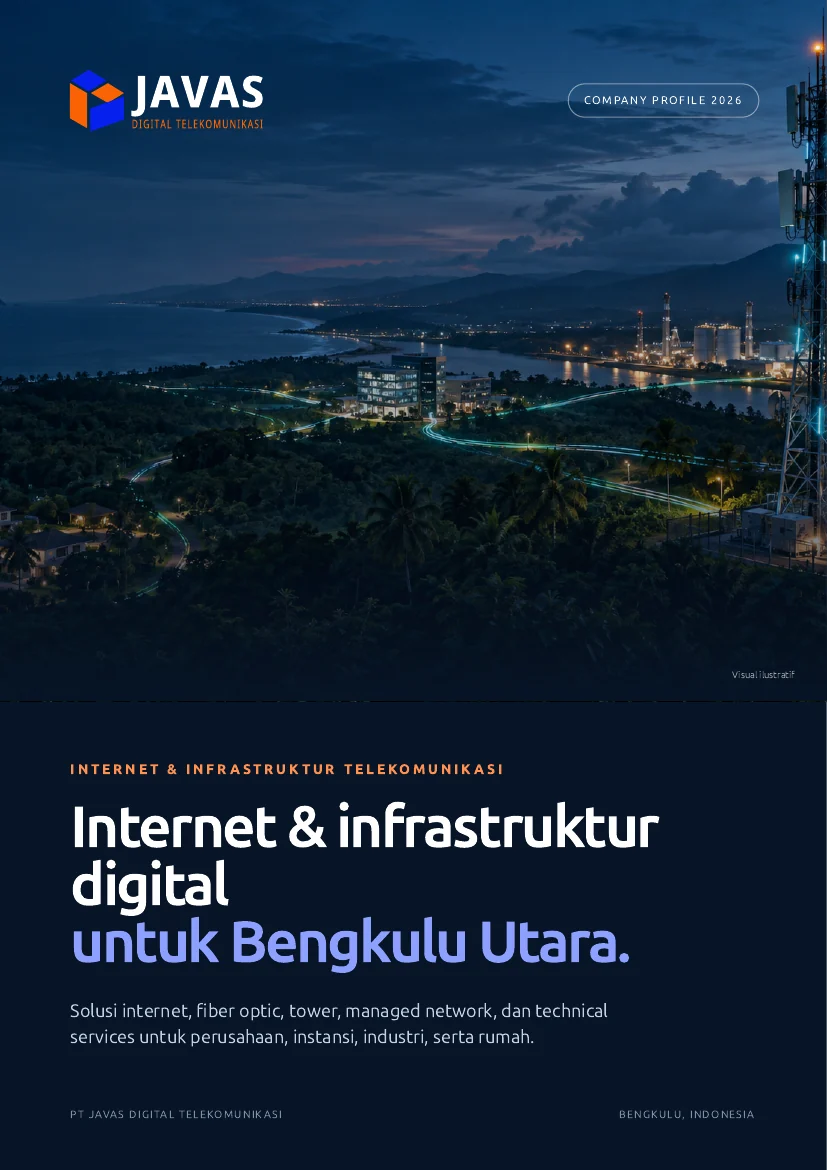 Cover Company Profile PT Javas Digital Telekomunikasi 2026